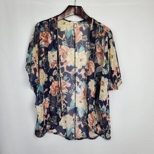 Mazooma Small Floral Sheer cover Top